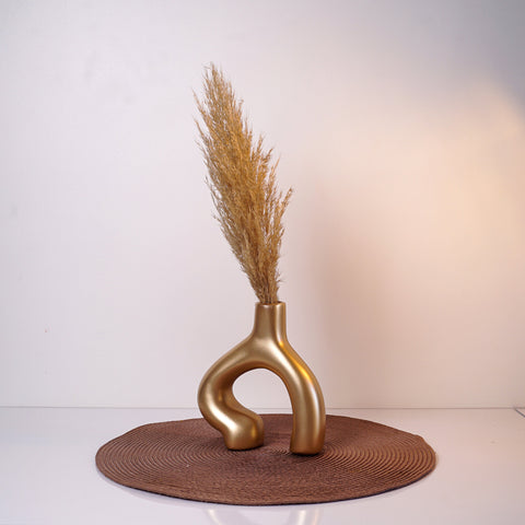 Vase nordique en céramique - Pièce luxueuse en or