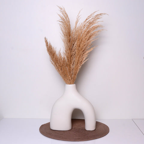 Vase nordique en céramique - Élément décoratif blanc élégant