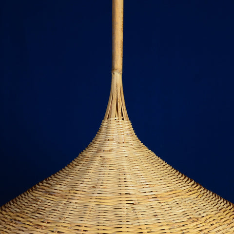 Suspension conique en osier 80 cm