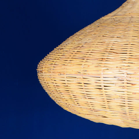 Suspension conique en osier 80 cm