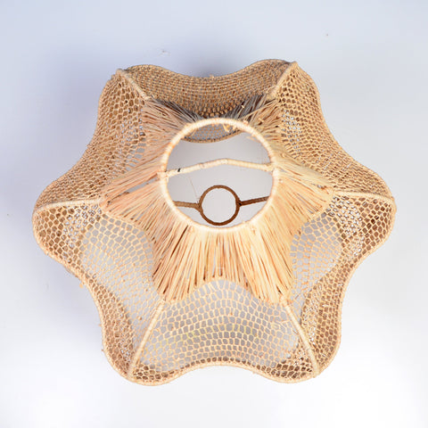 Abat-jour en rotin, suspension en osier, lustre en paille, suspension en paille, lampe suspendue marocaine, luminaire