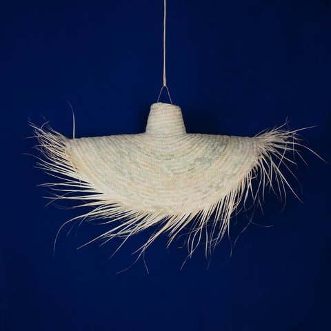 Suspension de parasol en fibre de palmier Boho Paille 100 cm