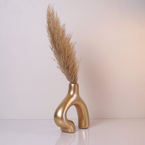 Vase nordique en céramique - Pièce luxueuse en or