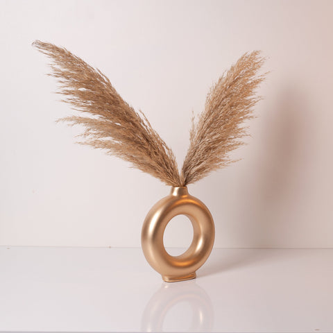 Vase nordique en céramique - Pièce luxueuse en or