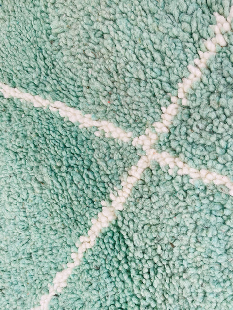 Moroccan Rug, Handmade beni Rug, Authentic Moroccan Rug, Abstract Berber Rug, green grey Wool Rug, Sheep Wool Rug, Bohemian,Beni ourain  rug