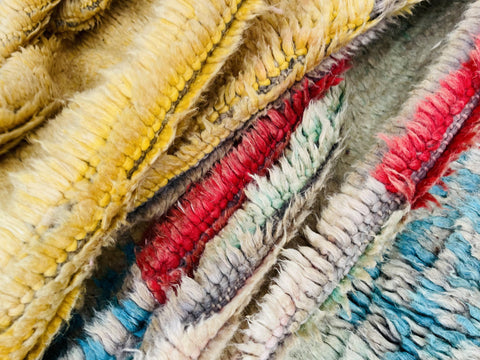 Moroccan Rug, Handmade beni Rug, Authentic Moroccan Rug, Abstract Berber Rug, bleu red Wool Rug, Sheep Wool Rug, Bohemian,Beni ourain  rug