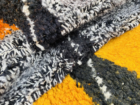 Moroccan Rug, Handmade beni Rug Authentic Moroccan Rug, orange Wool Rug, Sheep Wool Rug, Bohemian Rug,Beni ourain  rug Area rug, Morocco rug