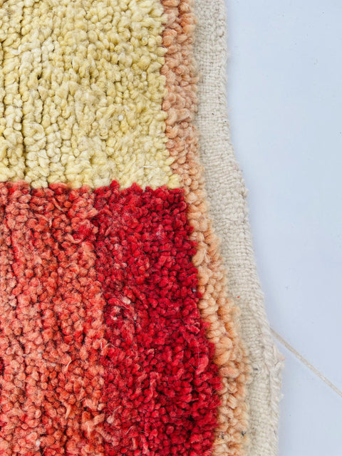 Boujad Moroccan Rug, Handmade Boujaad Rug, Authentic Moroccan Rug, Abstract Berber Rug, pink Wool Rug, Sheep Wool Rug, Bohemian Rug.