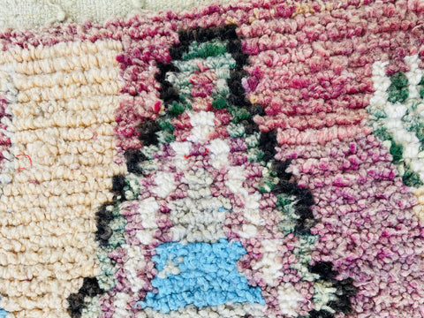 Boujad Moroccan Rug, Handmade Boujaad Rug, Authentic Moroccan Rug, Abstract Berber Rug, Orange Wool Rug, Sheep Wool Rug, Bohemian Rug.