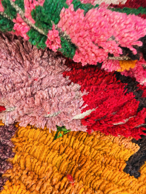 Boujad Moroccan Rug, Handmade Boujaad Rug, Authentic Moroccan Rug, Abstract Berber Rug, Purple pink Wool Rug, Sheep Wool Rug, Bohemian Rug.