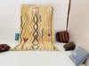 Boujad Moroccan Rug, Handmade Boujaad Rug, Authentic Moroccan Rug, Abstract Berber Rug, Yellow red Wool Rug, Sheep Wool Rug, Bohemian Rug.
