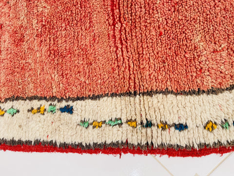 Moroccan Rug, Handmade beni Rug Authentic Moroccan Rug, Orange Wool Rug, Sheep Wool Rug, Bohemian Rug,Beni ourain  rug Area rug, Morocco rug