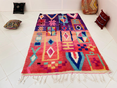 Moroccan Rug, Handmade beni Rug Authentic Moroccan Rug, Wool Rug, Sheep Wool Rug, Bohemian Rug,Beni ourain  rug Area rug, Morocco rug