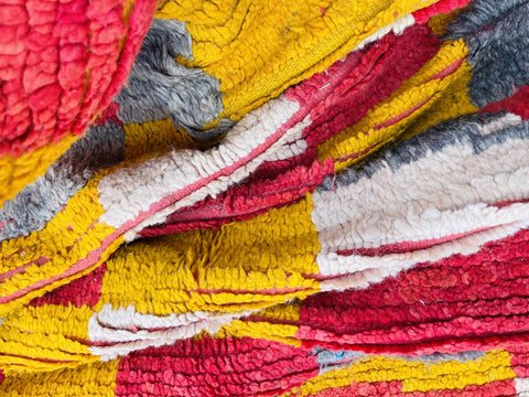 Boujad Moroccan Rug, Handmade Boujaad Rug, Authentic Moroccan Rug, Abstract Berber Rug, pink Wool Rug, Sheep Wool Rug, Bohemian Rug.