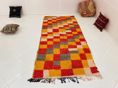 Boujad Moroccan Rug, Handmade Boujaad Rug, Authentic Moroccan Rug, Abstract Berber Rug, pink Wool Rug, Sheep Wool Rug, Bohemian Rug.