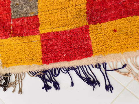 Boujad Moroccan Rug, Handmade Boujaad Rug, Authentic Moroccan Rug, Abstract Berber Rug, pink Wool Rug, Sheep Wool Rug, Bohemian Rug.