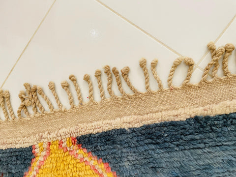 Moroccan Rug, Handmade beni Rug Authentic Moroccan Rug, yellow Wool Rug, Sheep Wool Rug, Bohemian Rug,Beni ourain  rug Area rug, Morocco rug