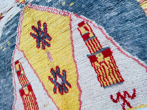 Moroccan Rug, Handmade beni Rug Authentic Moroccan Rug, yellow Wool Rug, Sheep Wool Rug, Bohemian Rug,Beni ourain  rug Area rug, Morocco rug