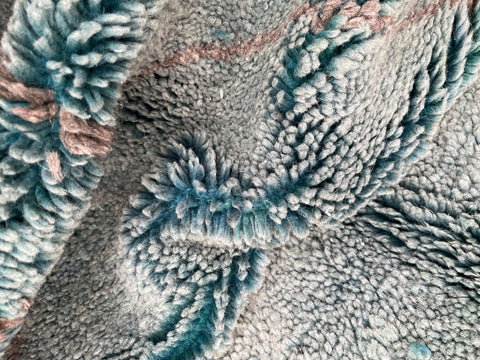 Moroccan Rug, Handmade beni Rug, Authentic Moroccan Rug, Abstract Berber Rug, green Wool Rug, Sheep Wool Rug, Bohemian,Beni ourain  rug