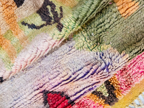Boujad Moroccan Rug, Handmade Boujaad Rug, Authentic Moroccan Rug, Abstract Berber Rug, Wool Rug, Sheep Wool Rug, Bohemian Rug.