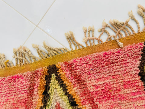 Boujad Moroccan Rug, Handmade Boujaad Rug, Authentic Moroccan Rug, Abstract Berber Rug, Wool Rug, Sheep Wool Rug, Bohemian Rug.
