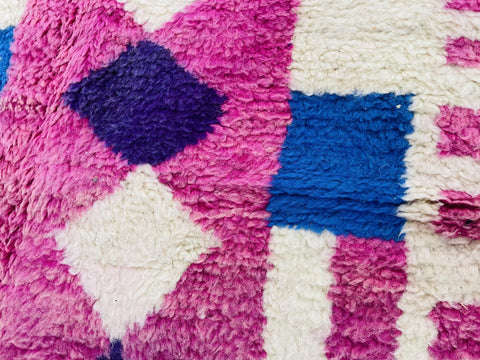 Moroccan Rug, Handmade beni Rug Authentic Moroccan Rug, Wool Rug, Sheep Wool Rug, Bohemian Rug,Beni ourain  Pink Moroccan Rug, Morocco rug
