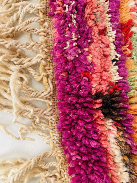 Boujad Moroccan Rug, Handmade Boujaad Rug, Authentic Moroccan Rug, Abstract Berber Rug, pink Wool Rug, Sheep Wool Rug, Bohemian Rug.