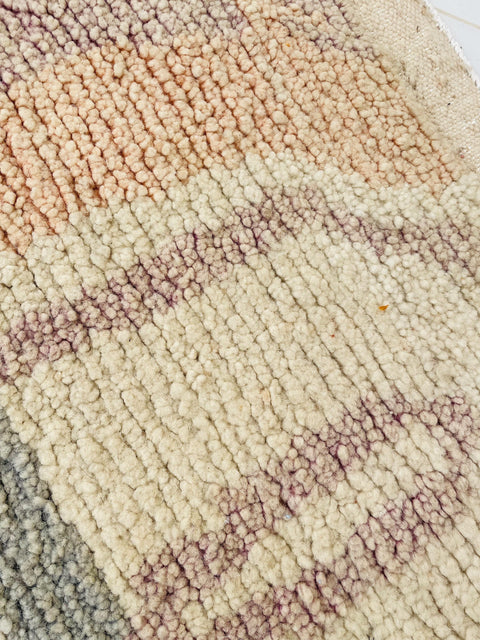 Boujad Moroccan Rug, Handmade Boujaad Rug, Authentic Moroccan Rug, Abstract Berber Rug, Brown Wool Rug, Sheep Wool Rug, Bohemian Rug.