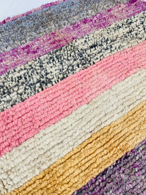 Boujad Moroccan Rug, Handmade Boujaad Rug, Authentic Moroccan Rug, Abstract Berber Rug, Orange Wool Rug, Sheep Wool Rug, Bohemian Rug.
