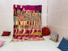 Gorgeous Purple Moroccan Boujaad Rug, Tribal Moroccan Rug, Area Rug, Wool Handmade Rug, Berber Rug, Vintage Rug, Azilal Rug