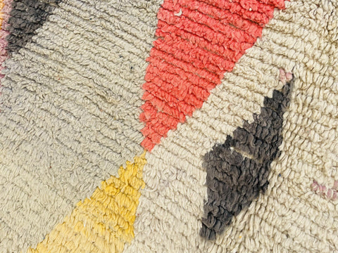 Moroccan Rug, Handmade beni Rug Authentic Moroccan Rug, orange Wool Rug, Sheep Wool Rug, Bohemian Rug,Beni ourain  rug Area rug, Morocco rug