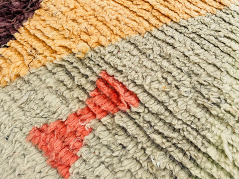 Moroccan Rug, Handmade beni Rug Authentic Moroccan Rug, orange Wool Rug, Sheep Wool Rug, Bohemian Rug,Beni ourain  rug Area rug, Morocco rug