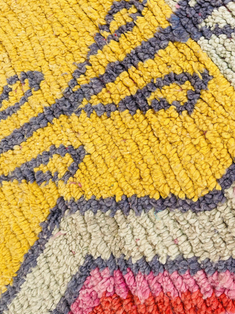 Moroccan Rug, Handmade beni Rug Authentic Moroccan Rug, yellow Wool Rug, Sheep Wool Rug, Bohemian Rug,Beni ourain  rug Area rug, Morocco rug
