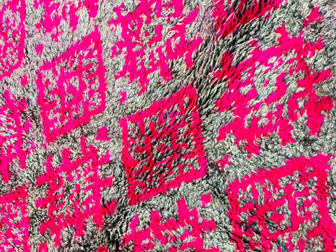 Handmade moroccan rug- Red Boujaad Wool Rug-Red Beni Ourain Carpet-Handmade Rug-Rug For Living Room-Red Moroccan Wool Sof