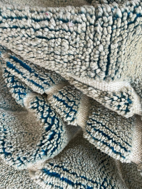 Moroccan Rug – Beni Ourain Rugs - Handmade rug - Gray rug – 6.8x9.7 Feet Carpet - living room rug - Bohemian Rug