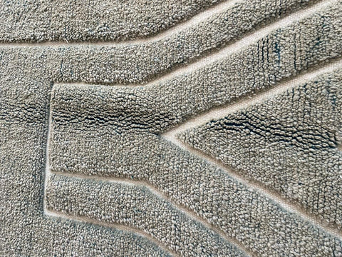 Moroccan Rug – Beni Ourain Rugs - Handmade rug - Gray rug – 6.8x9.7 Feet Carpet - living room rug - Bohemian Rug