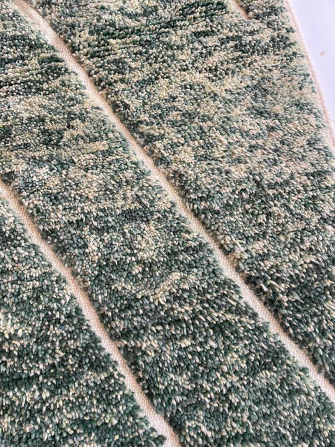 Moroccan Rug – Beni Ourain Rugs - Handmade rug - Green rug  – 5x8.3 Feet Carpet - living room rug - oriental rugs