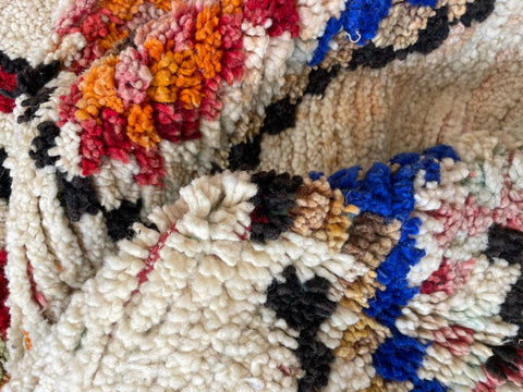 Moroccan Rug – Beni Ourain Rugs - Wool  rug - Orange rug  – 5.5x8 Feet Carpet - living room rug - Bohemian Rug