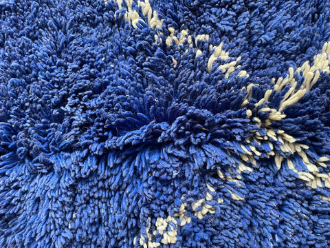 Moroccan Rug – Beni Ourain Rugs - Hand-Woven  rug - Bleu rug  – 7x10.1 Feet Carpet - living room rug - Moroccan carpet