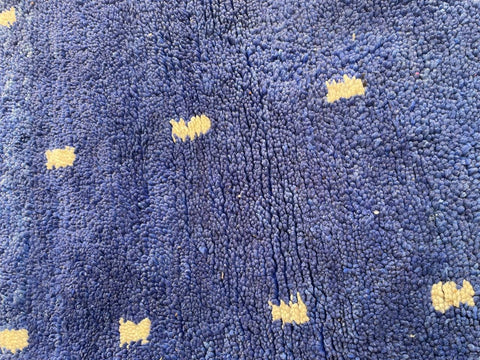 Moroccan Rug – Beni Ourain Rugs - Hand-Woven  rug - Bleu rug  – 6.5x9.5 Feet Carpet - living room rug - Moroccan carpet