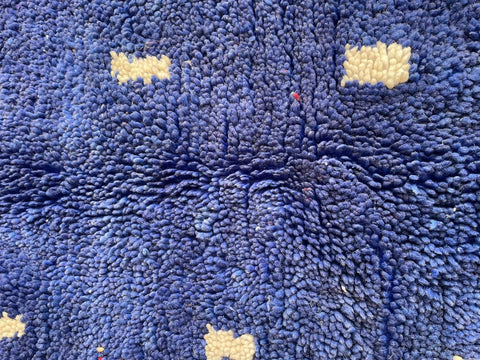 Moroccan Rug – Beni Ourain Rugs - Hand-Woven  rug - Bleu rug  – 6.5x9.5 Feet Carpet - living room rug - Moroccan carpet