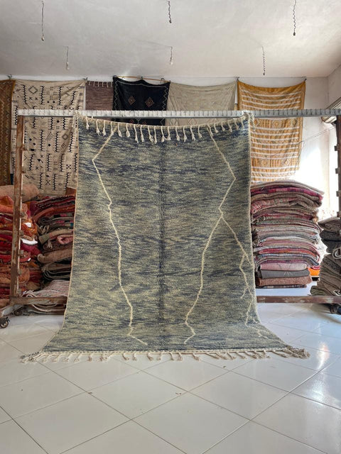 Moroccan Rug – Beni Ourain Rugs - Handmade rug - Gray rug – 6.1x9.4 Feet Rug - living room rug - oriental Rug - Moroccan carpet