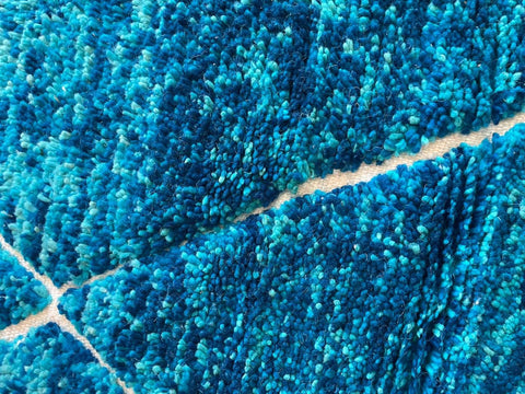 Moroccan Rug – Beni Ourain Rugs - Handmade rug - turquoise rug – 6.6x9.5 Feet Carpet - living room rug - Bohemian Rug