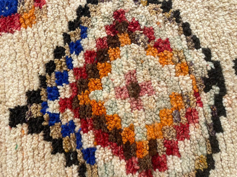 Moroccan Rug – Beni Ourain Rugs - Wool  rug - Orange rug  – 5.5x8 Feet Carpet - living room rug - Bohemian Rug