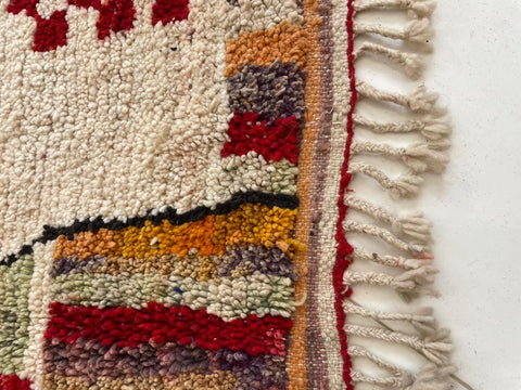 Moroccan Rug – Beni Ourain Rugs - Wool  rug - Orange rug  – 5.5x8 Feet Carpet - living room rug - Bohemian Rug