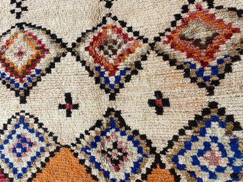 Moroccan Rug – Beni Ourain Rugs - Wool  rug - Orange rug  – 5.5x8 Feet Carpet - living room rug - Bohemian Rug