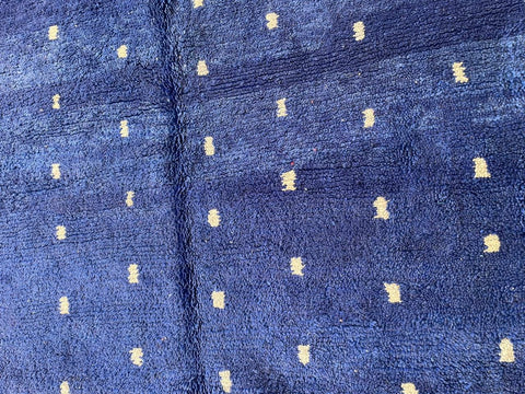 Moroccan Rug – Beni Ourain Rugs - Hand-Woven  rug - Bleu rug  – 6.5x9.5 Feet Carpet - living room rug - Moroccan carpet