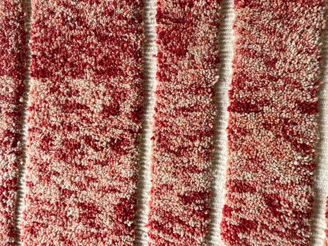 Moroccan Rug – Beni Ourain Rugs - Handmade rug - Red rug – 6.8x10 Feet Carpet - living room rug - oriental Rug