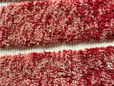 Moroccan Rug – Beni Ourain Rugs - Handmade rug - Red rug – 6.8x10 Feet Carpet - living room rug - oriental Rug