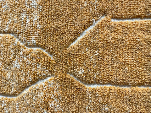 Moroccan Rug – Beni Ourain Rugs - Handmade rug - Yellow rug – 6.6x9.5 Feet Carpet - living room rug - oriental Rug